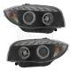Bmw 1 Series E82 Coupe 2007-2011 Projector Angel Eyes Headlights Led Drl Black