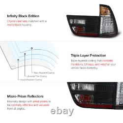 BRIGHTEST For 00-06 BMW X5 E53 Black Red LED Signal Rear Brake Tail Light Lamp