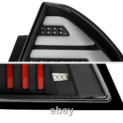 Black 06-13 Chevy Impala C-Shape LED Neon Tube Tail Light Brake Lamp Left+Right