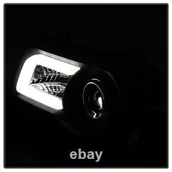 Black 2005-2010 Chrysler 300C LED Light Bar DRL Projector Headlights Left+Right