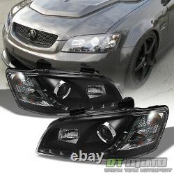 Black 2008 2009 2010 Pontiac G8 LED DRL Projector Headlights with Running Lights