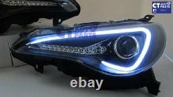 Black 3D LED DRL Black Projector Headlights for 12-16 Toyota 86 GT Head lights