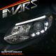 Black 3d Led Drl Day-time Projector Head Lights For Ford Focus Lw Headlight