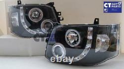 Black CCFL DRL LED Projector Headlights for 11-14 Toyota Hiace Van Head lights