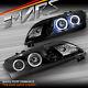 Black Drl Led Ccfl Angel-eye Projector Head Lights For Mazda 6 02-07 Sedan Hatch