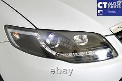 Black DRL LED Head Lights for Ford Falcon FG Sedan FPV Ute GS Series 1
