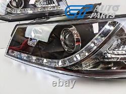 Black DRL LED Projector Head Lights for 04-06 Holden Commodore VZ UTE headlight