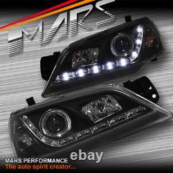 Black DRL LED Projector Head Lights for Ford Territory SX SY 04-08 Headlight