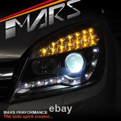Black DRL LED Projector Head Lights with LED Indicators for Holden Astra H 04-12