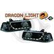 Black Headlights With Led Drl Daytime Lights For Bmw E36 Coupe Cabrio 90-99