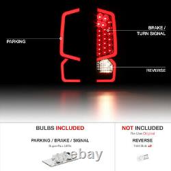Black Housing Clear Lens Full LED Brake Signal Tail Lamp For 14-21 Toyota Tundra