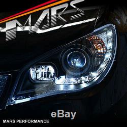 Black LED DRL Day-Time Projector Head Lights for Subaru Impreza 05-07 RX WRX STi
