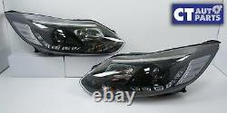 Black LED DRL Projector Head Lights for 12-15 Ford Focus LW