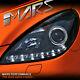 Black Led Drl Projector Head Lights For Mercedes-benz Slk R171 -h7 Halogen Type