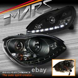 Black LED DRL Projector Head lights for Mercedes-Benz S-Class W220 1998-2005
