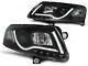Black Lightbar Xenon Headlights With Daytime Running Lights For Audi A6 C6 04-08