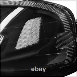 Black Projector Headlight Light LED BAR DRL Clear Signal for 99-00 Honda Civic