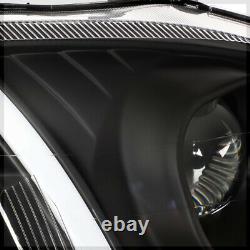 Black Projector Headlight Light LED BAR DRL Clear Signal for 99-00 Honda Civic
