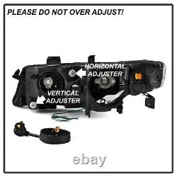 Black Smoke For 04-08 Acura TSX LED Neon Tube DRL Projector Headlight Lamp L+R