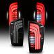 Black Smoke For 16-21 Toyota Tacoma Full Led Sequential Neon Tube Tail Light