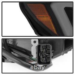 ^Black Smoke^ LED DRL Tube Projector Headlight Fit 06-07 Subaru Impreza WRX PAIR