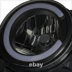 Black/Smoke LED LIGHT BAR DRL Headlight Head Lamp for 07-14 Toyota FJ Cruiser