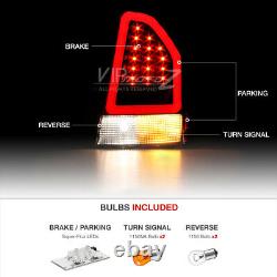 Black TRON STYLE OLED Tube Tail Light Signal Lamp For 05-07 Chrysler 300C SRT8