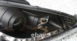 Black clear finish headlights with daytime LED DRL lights for PEUGEOT 206 206CC