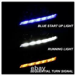 Blue Welcome Light 13-15 Honda Accord LED Sequential withWhite DRL Headlights