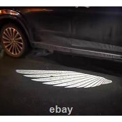 Car Side LED Angel Wing Light Door Welcome Lamp Shadow Projector Light White New