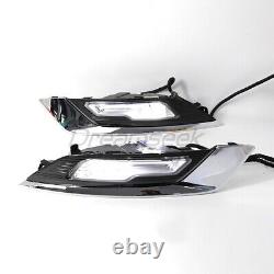 Clear LED DRL Day Running Light For Ford Mondeo 17-18 Fog Lamp Bezel Shell Cover