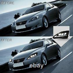 Customized CLEAR FULL LED Headlights Headlamps for 2006-2012 IS250 IS350 IS300