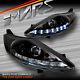 Day-time Led Drl Projector Head Lights For Ford Fiesta 09-12 Headlight Ws Wt