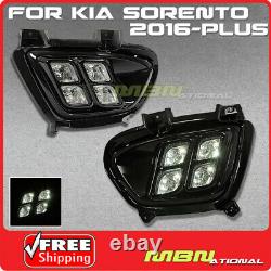 Direct Fit Fog Light LED 4 Eyes Black For Kia Sorento LX EX Only 2016-2018