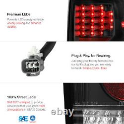 Direct Fit For 07-13 Toyota Tundra FULL LED Black Tail Light Brake Signal Lamp