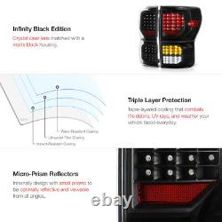 Direct Fit For 07-13 Toyota Tundra FULL LED Black Tail Light Brake Signal Lamp