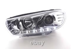 FK Pair LED DRL Light Bar Headlights lightbar VW Scirocco 3 Mk3 13 08-14 chrome