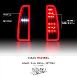 FULL-LED Fit 15-20 GMC Yukon XL Black OLED TUBE Tail Light Lamp Assembly Pair