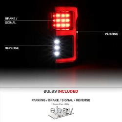 FULL LED Light Tube Black Brake Tail Lamp 15-20 Ford F150 withBlind Spot Sensor