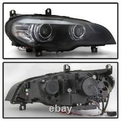 Factory HID Model withAFS For 07-10 BMW X5 Dual LED Halo DRL Projector Headlight
