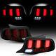Fit 10-12 Ford Mustang Red Led Tube Sequential Bar Tail Light Brake Lamp Black