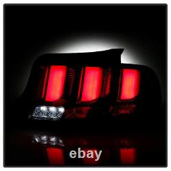 Fit 10-12 Ford Mustang Red LED Tube Sequential Bar Tail Light Brake Lamp Black