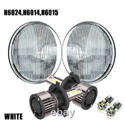 Fit VW Beetle 1967-1979 7 Inch Round LED Headlights Halo Ring DRL Light Hi/Lo