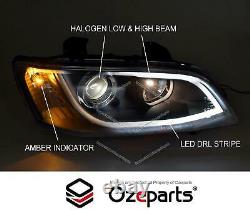 Fits HSV VE LED DRL Projector Headlights Head Light Black Clubsport GTS Maloo