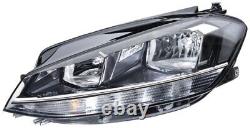 Fits VW Golf Headlamp WithLED DRL Not GTi, GTE, R Models (OEM/OES) Left Hand N/S 17