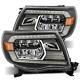 For 05-11 Toyota Tacoma Led Crystal Headlights With Drl Activation Lights Black