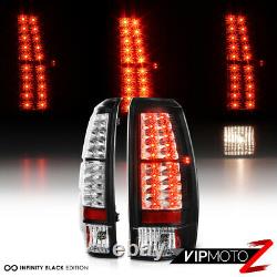 For 07-13 Chevy Avalanche LED Black Tail Light Parking Rear Brake Lamp Pair L+R