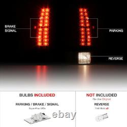 For 07-13 Chevy Avalanche LED Black Tail Light Parking Rear Brake Lamp Pair L+R