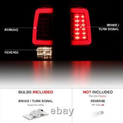 For 09-18 Dodge RAM 1500 2500 3500 TRON STYLE Neon Tube LED Tail Lights Lamps