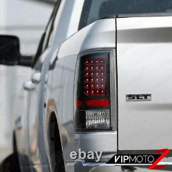 For 09-18 Dodge Ram 1500 2500 3500 BLACK CLEAR LED Tail Light Brake Lamp LED